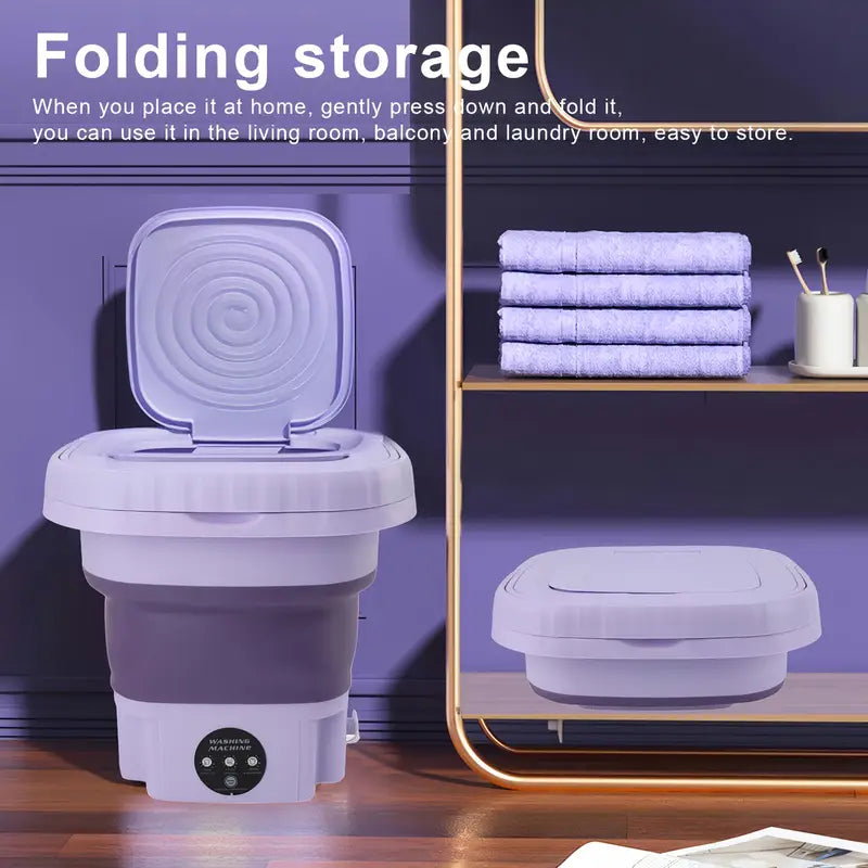 Portable Foldable Washing Machine – Compact Washer & Mini Dryer Combo for Home, Travel & Dorms